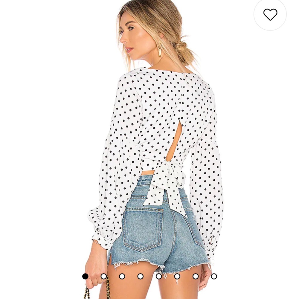 Superdown crop top with tie detail